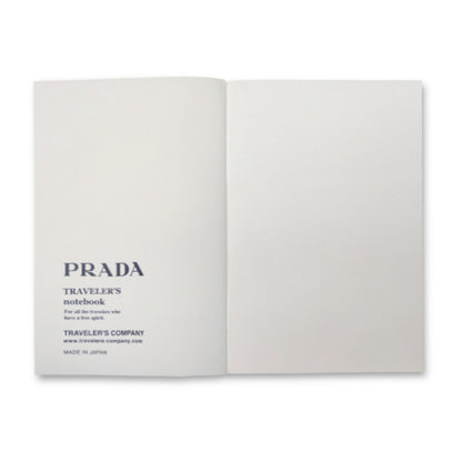 PRADA Replacement Notebook Travel Journal White+Yellow