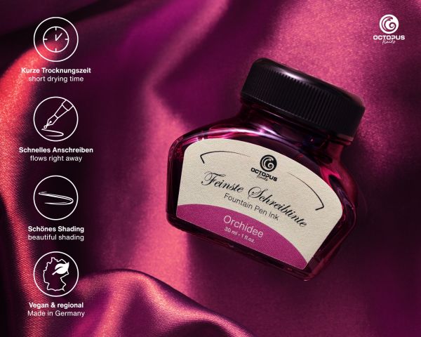 Octopus Fluids Fountain Pen Ink Set Classic Orchid