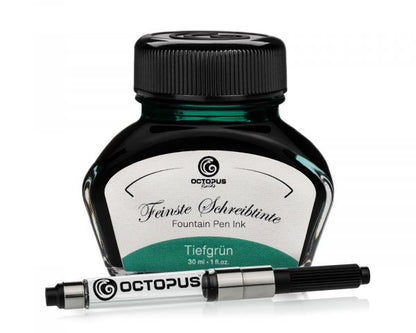 Octopus Fluids Schreibtinte Classic Kollektion Tiefgrün mit Konverter