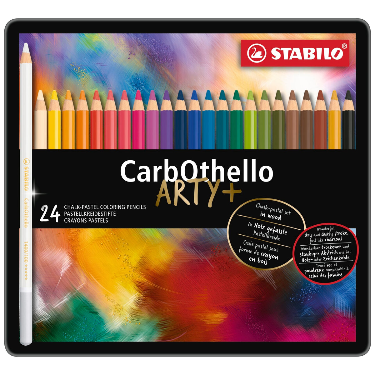 STABILO CarbOthello Metalletui ARTYplus Pastellkreidestift 24 Farben – Ansicht 2