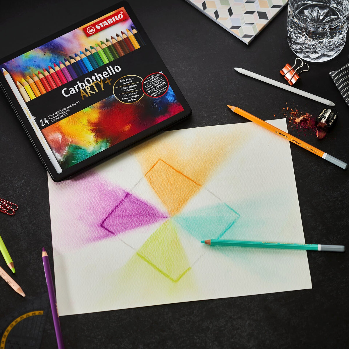 STABILO CarbOthello Metalletui ARTYplus Pastellkreidestift 24 Farben – Ansicht 7