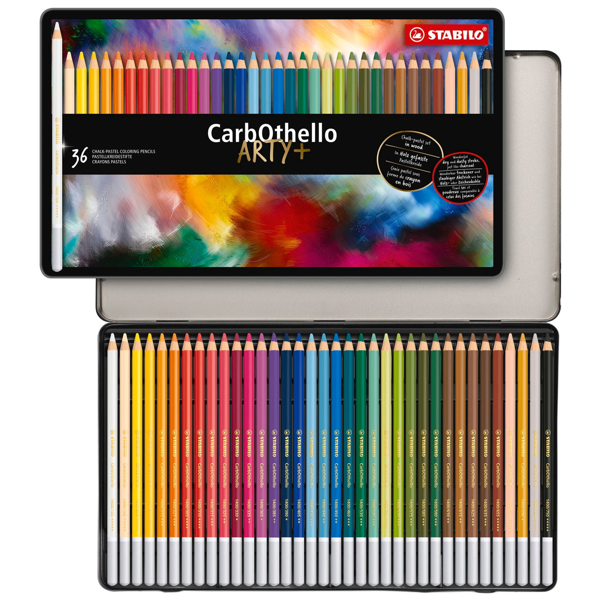 STABILO CarbOthello Metalletui ARTYplus Pastellkreidestift 36 Farben – Ansicht 1