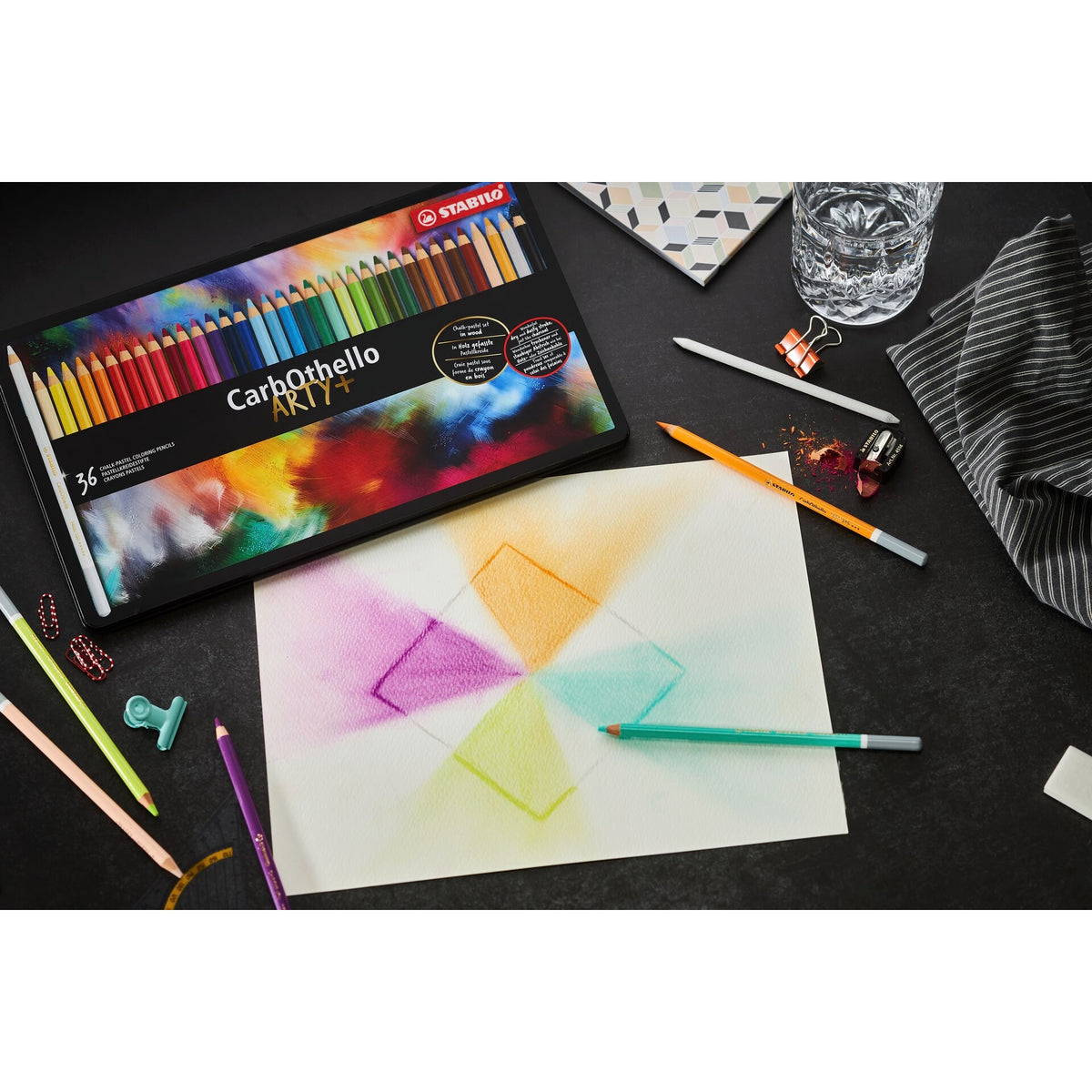 STABILO CarbOthello Metalletui ARTYplus Pastellkreidestift 36 Farben – Ansicht 5