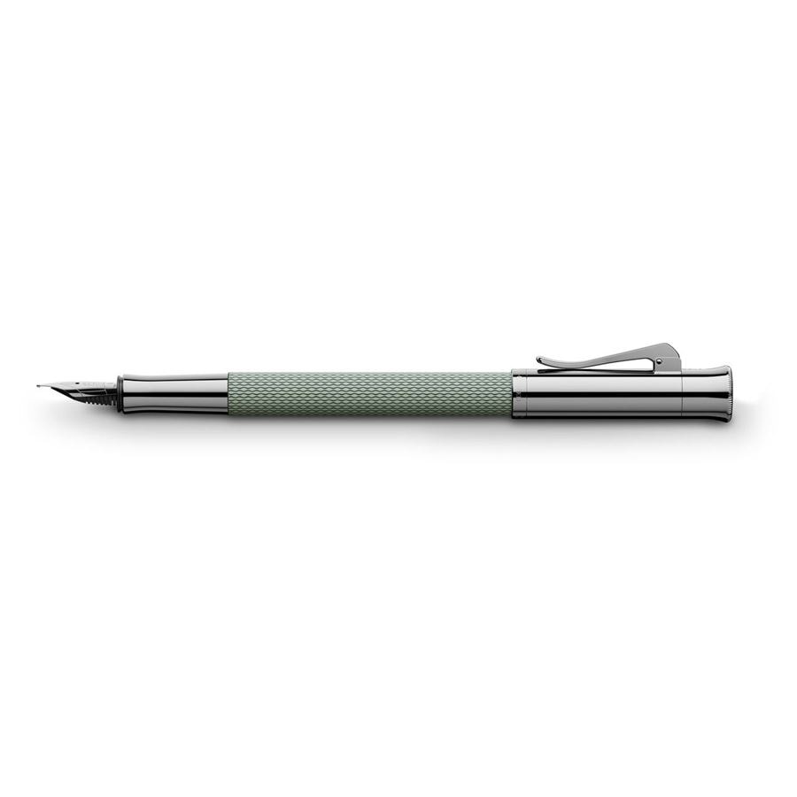 Graf von Faber-Castell, Stylo-plume Guilloche, Plume 18K, Vert Sauge, Coffret cadeau