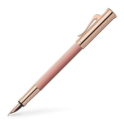 Graf von Faber-Castell, Stylo-plume Guilloche, Plume 18 carats, Rose Blush, Coffret cadeau