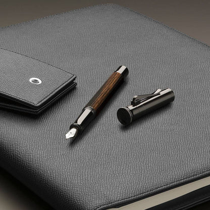 Graf von Faber-Castell, Macassar Fountain Pen, 18K Nib, dark brown