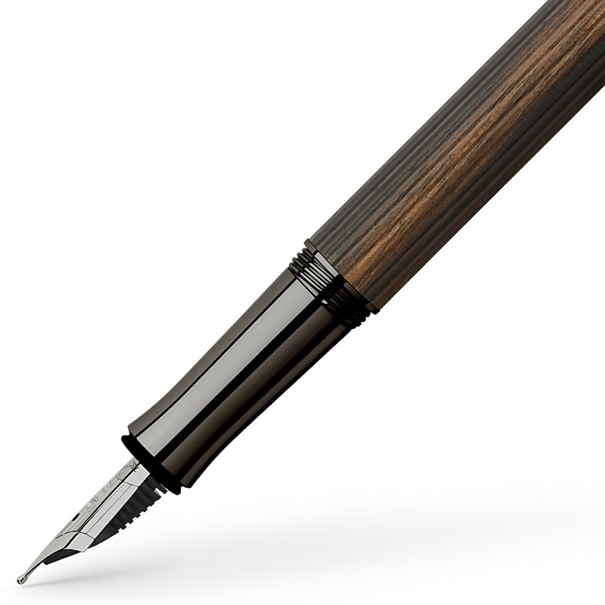 Graf von Faber-Castell, Macassar Fountain Pen, 18K Nib, dark brown