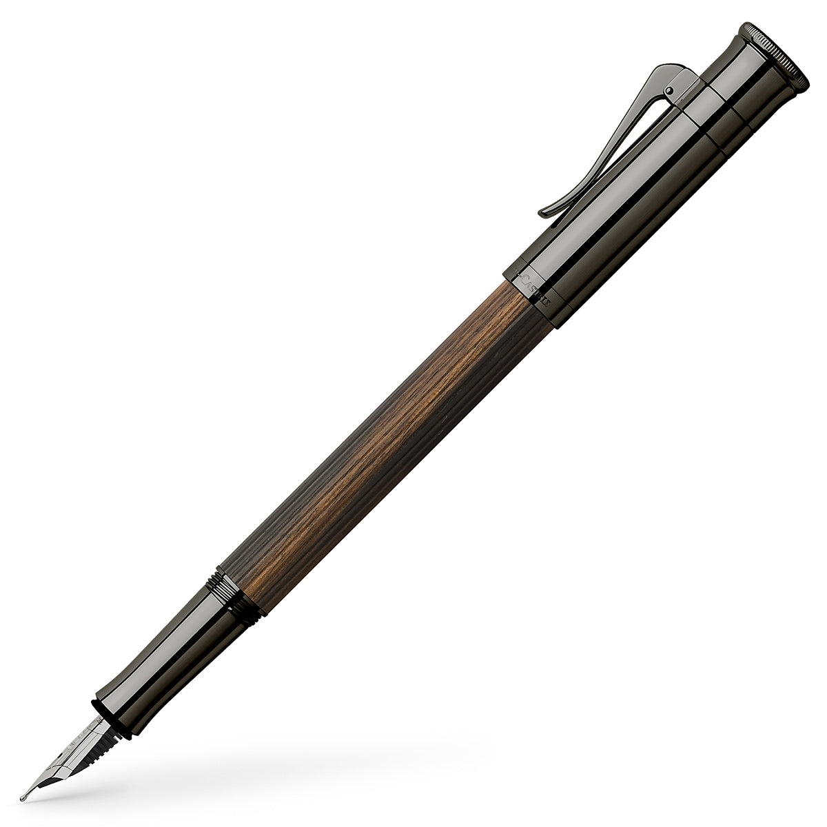 Graf von Faber-Castell, Macassar Fountain Pen, 18K Nib, dark brown