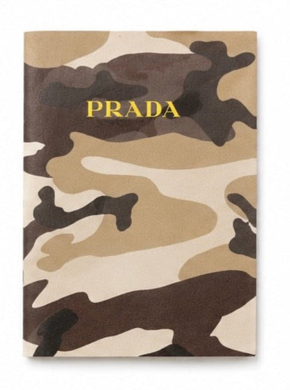 PRADA Notebook Refill Travel Journal Sand Camouflage