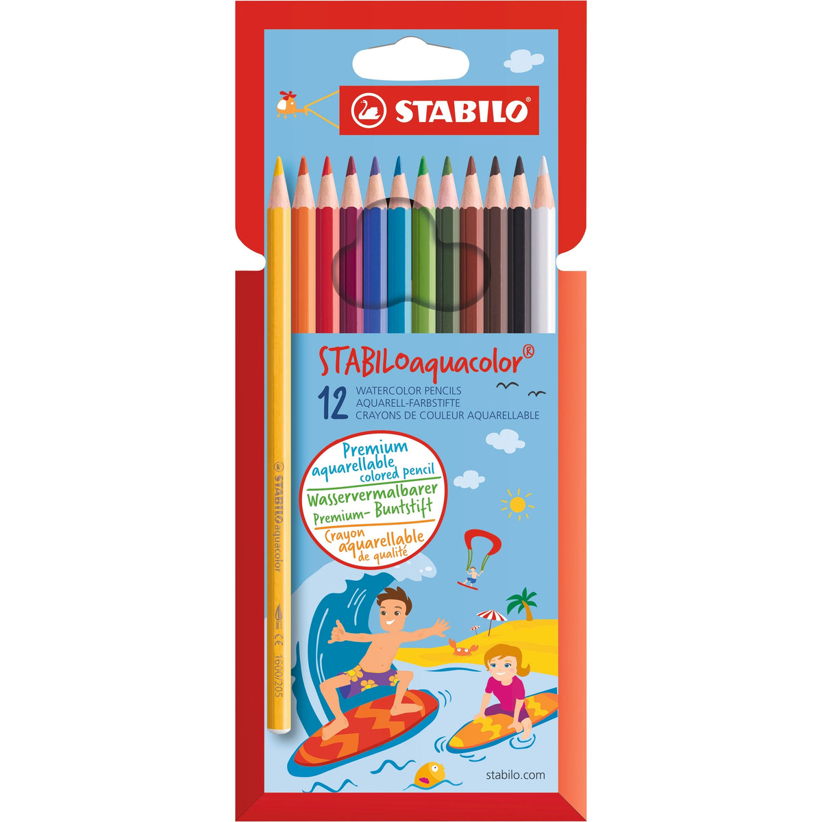 STABILO aquacolor 12er Kartonetui – Ansicht 1