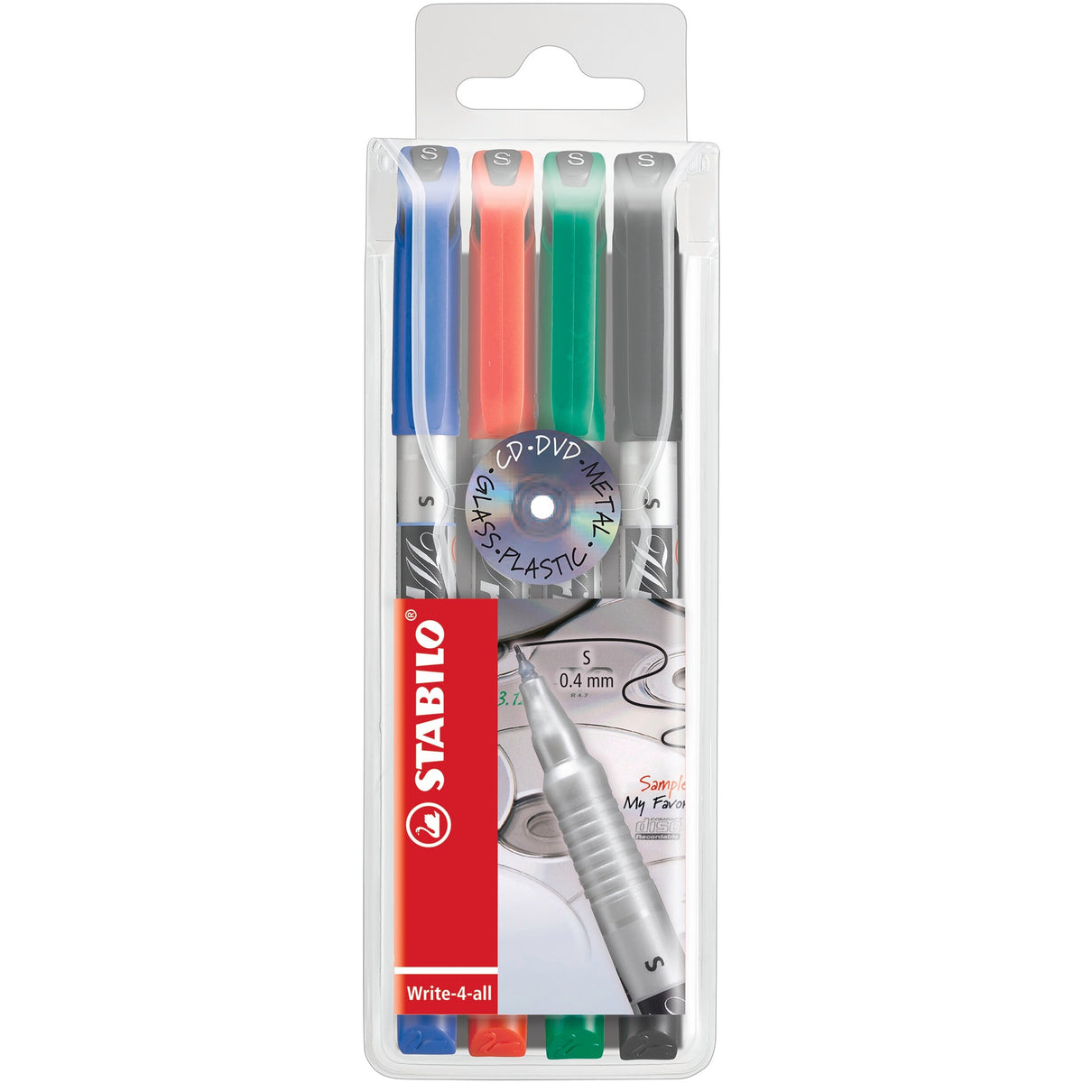 STABILO Write-4-all SF 4er Etui Permanent-Marker – Ansicht 1