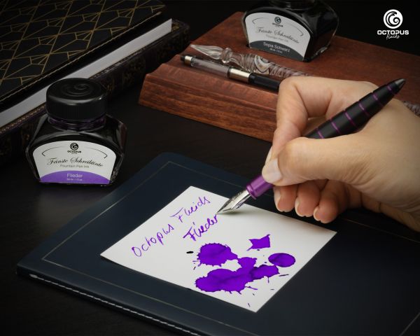 Octopus Fluids Classic Fountain Pen Ink Lilac with Converter