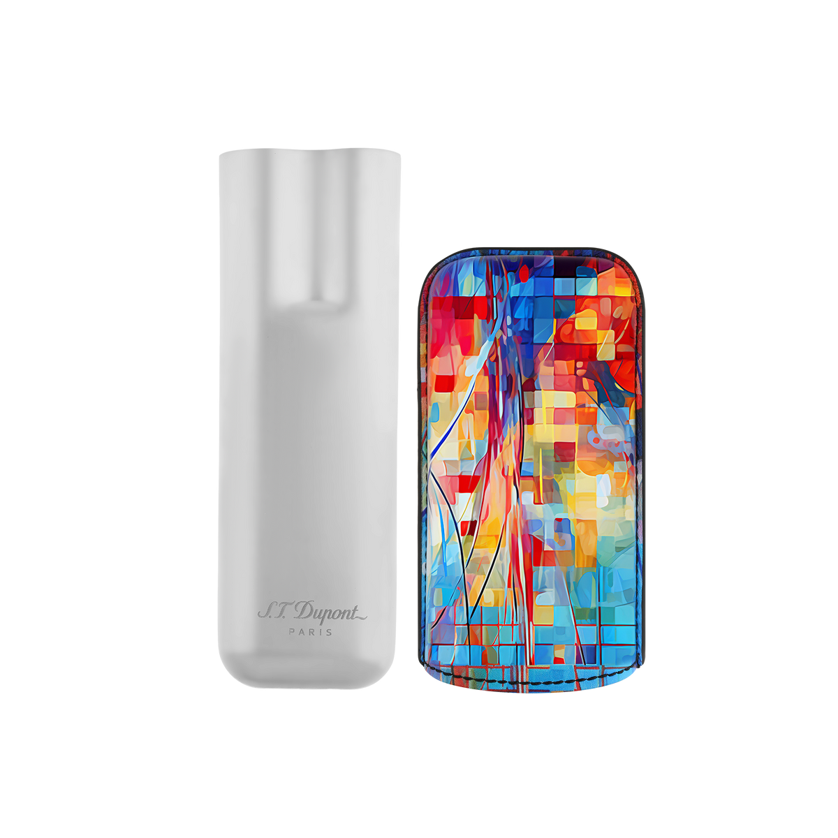 ST Dupont Accessoires - Cigar 2 Zigarren Etui Graffiti, Ltd. Edt., Multicolor