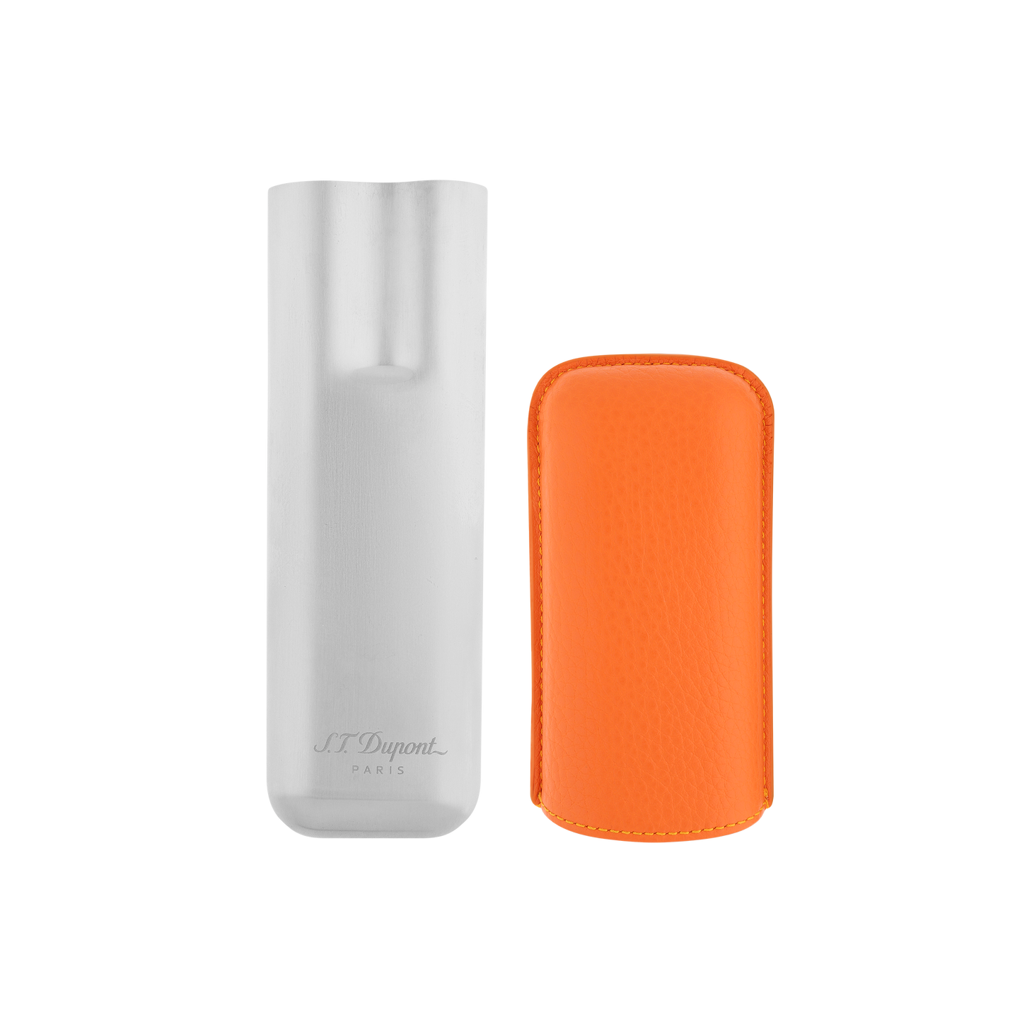ST Dupont Accessories - Cigar 2 Cigar Case Chrome, Orange