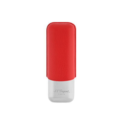 ST Dupont Accessoires - Cigar 2 Zigarren Etui Chrom, Rot