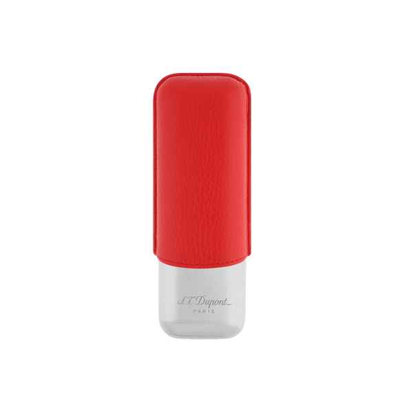 ST Dupont Accessoires - Cigar 2 Zigarren Etui Chrom, Rot