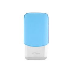 ST Dupont Accessoires - Cigar 3 Zigarren Etui Chrom, Turquoise-blue