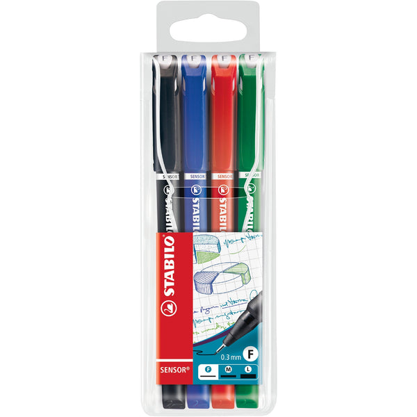 STABILO SENSOR F 4er Etui Office