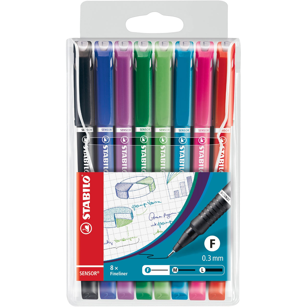 STABILO SENSOR F 8er Etui – Ansicht 1