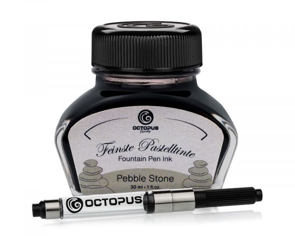 Octopus Fluids Fountain Pen Ink Pastel Fountain Pen Inks Pebble Stone Pastel Gray 30 ml