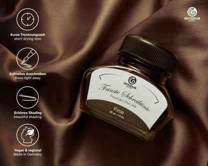 Octopus Fluids Füllhaltertinte-Set Classic Schreibtinten Pinie Braun mit Konverter
