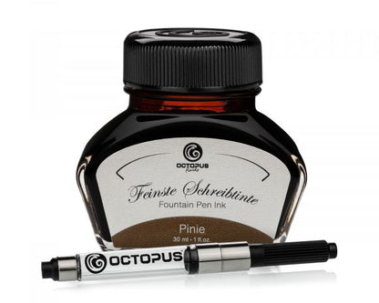 Octopus Fluids Füllhaltertinte-Set Classic Schreibtinten Pinie Braun mit Konverter