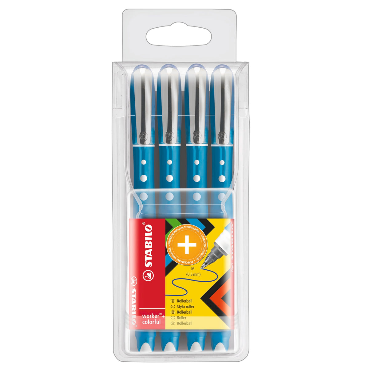 STABILO worker+ colorful blau 4er Etui – Ansicht 1