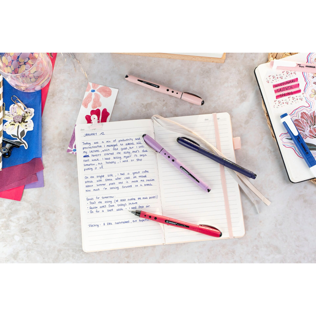 STABILO worker+ NatureCOLORS Wildflower rouge – Ansicht 5