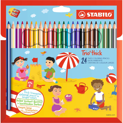 STABILO Trio dick 24er Kartonetui mit Spitzer – Ansicht 1