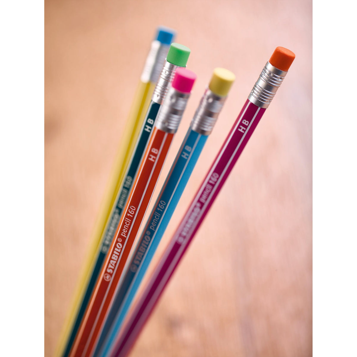 STABILO pencil 160 gelb HB Gummikapsel – Ansicht 5