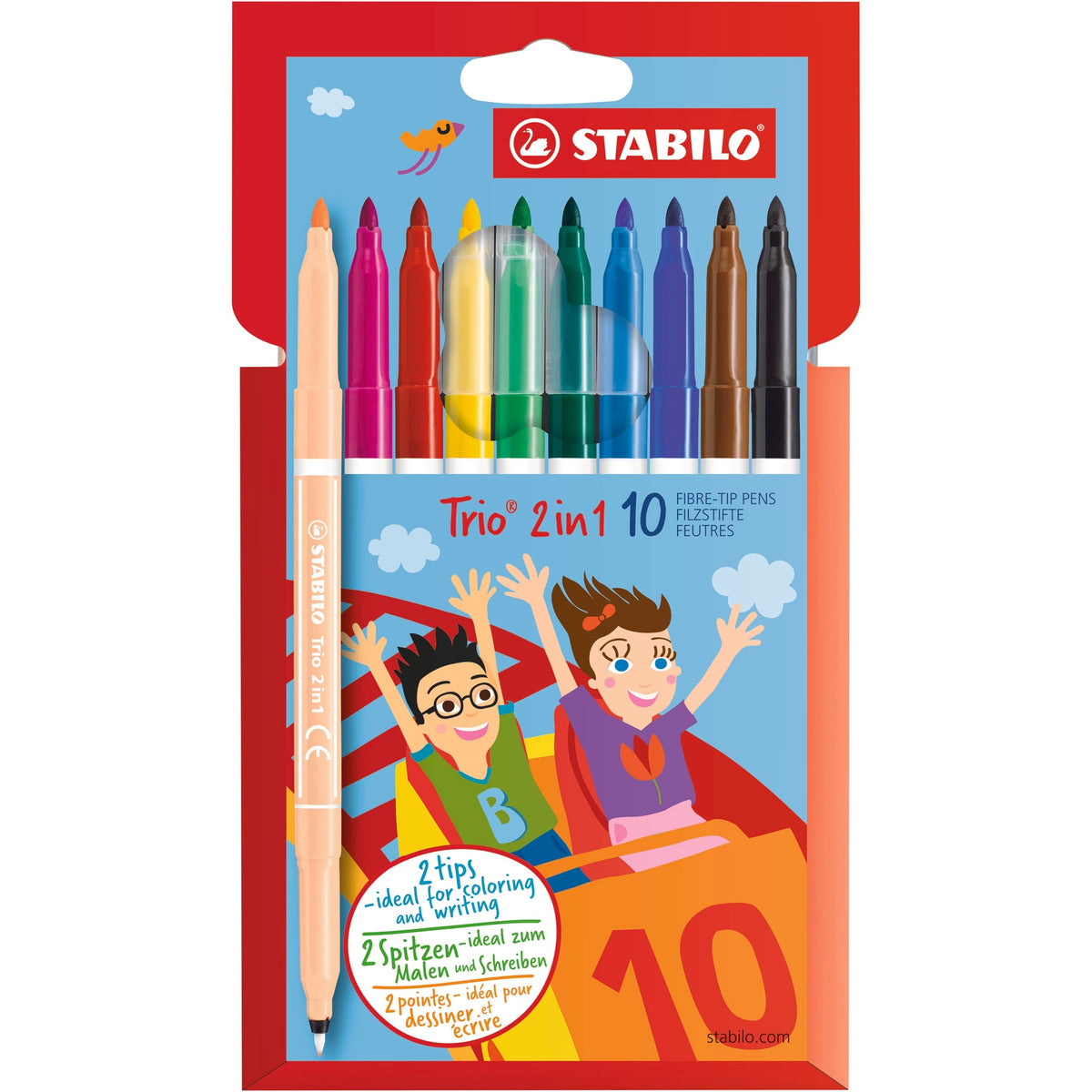 STABILO Trio 2in1 10er Kartonetui – Ansicht 1