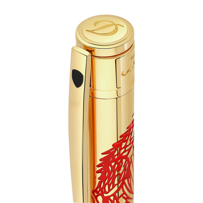ST Dupont Kugelschreiber D Initial Dragon, Ltd. Edt., Golden