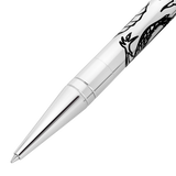 ST Dupont Kugelschreiber D Initial Dragon, Palladium, Ltd. Edt., Silver