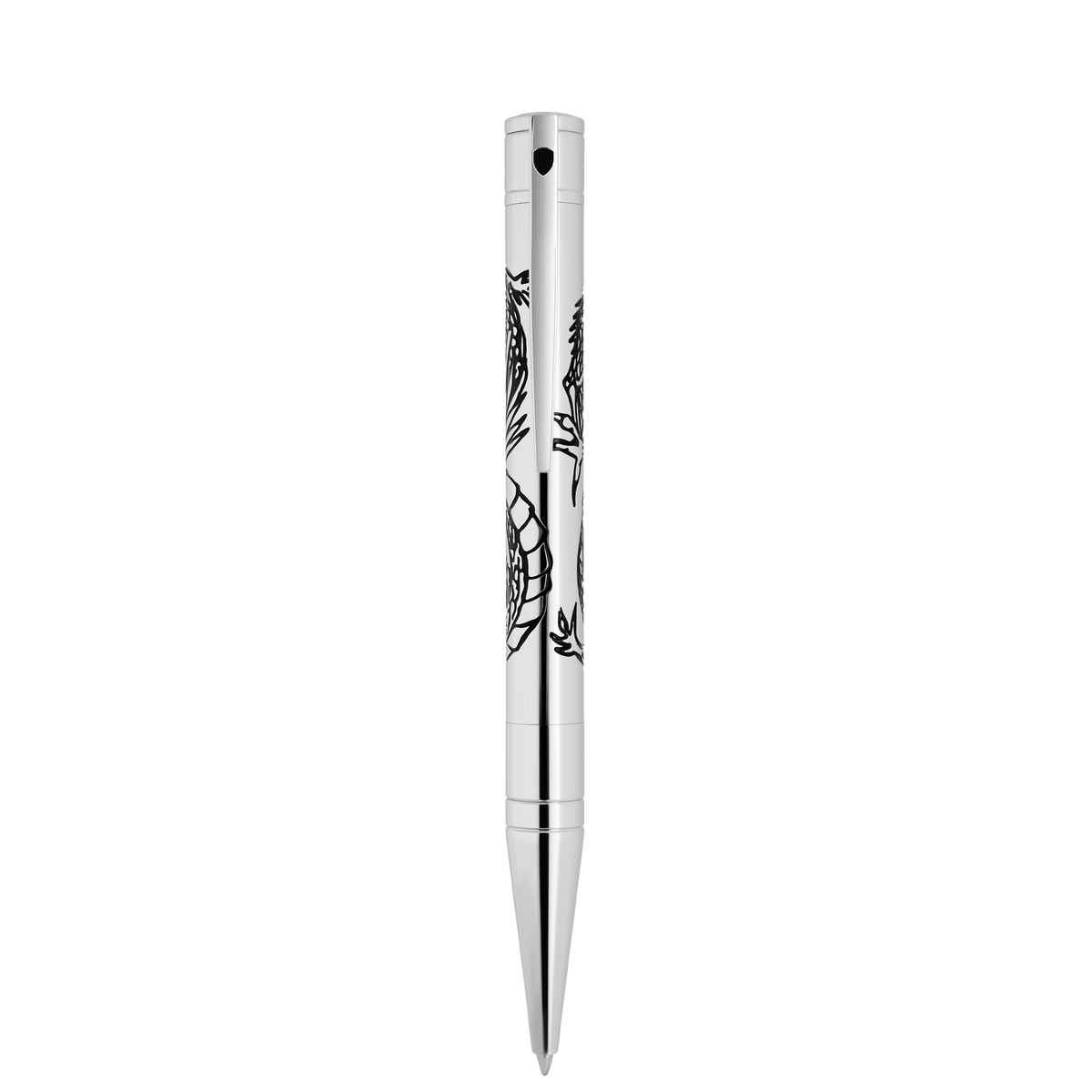 ST Dupont Kugelschreiber D Initial Dragon, Palladium, Ltd. Edt., Silver