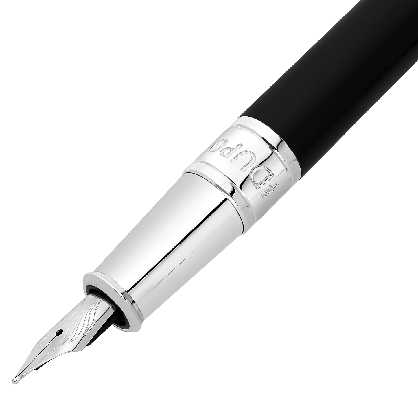 ST Dupont Initial D Initial Fountain Pen, Palladium, Ltd. Edt., Silver