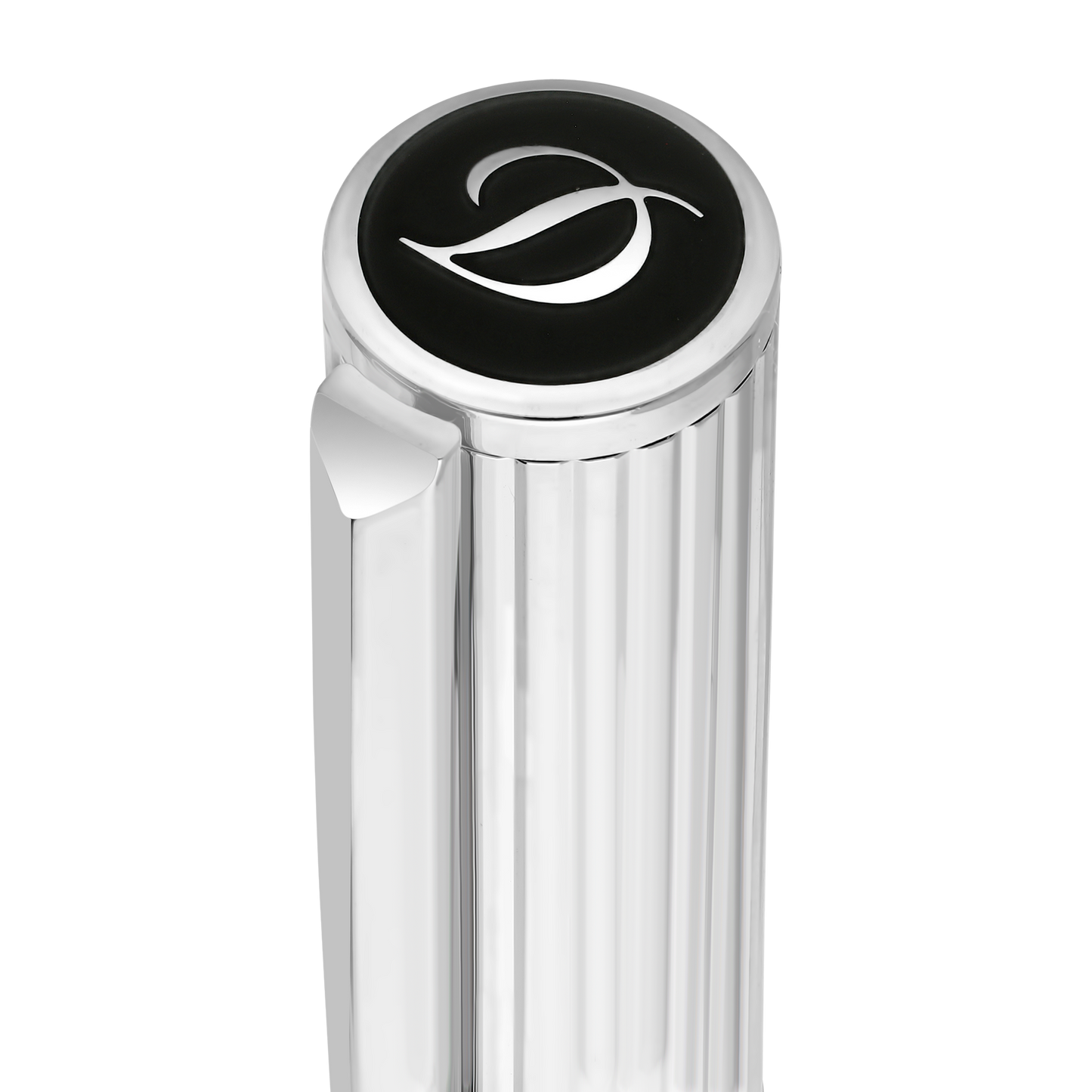 ST Dupont Initial D Initial Fountain Pen, Palladium, Ltd. Edt., Silver