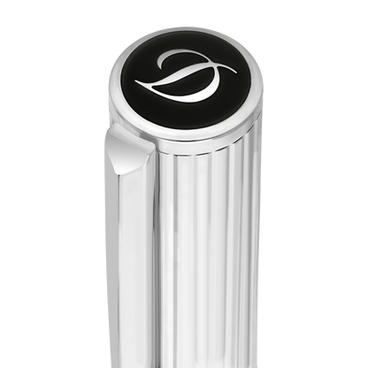 ST Dupont Initial D Initial Fountain Pen, Palladium, Ltd. Edt., Silver