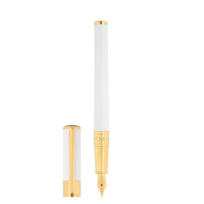 ST Dupont Fountain Pen Initial D Initial, Ltd. Edt., White