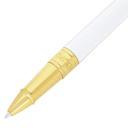 ST Dupont Rollerball Pen Initial D Initial, Palladium, Ltd. Edt., White