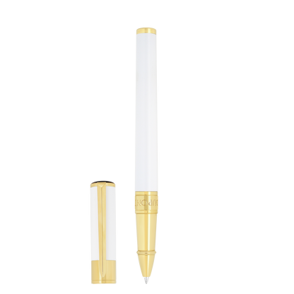 ST Dupont Rollerball Pen Initial D Initial, Palladium, Ltd. Edt., White