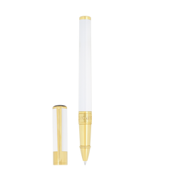 ST Dupont Tintenroller Initial D Initial, Palladium, Ltd. Edt., White