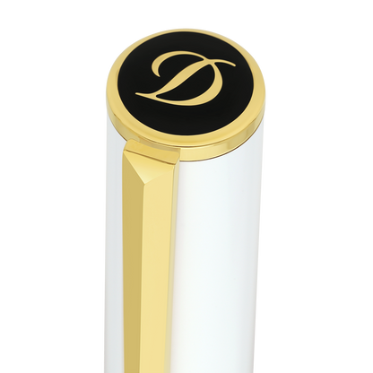 ST Dupont Rollerball Pen Initial D Initial, Palladium, Ltd. Edt., White