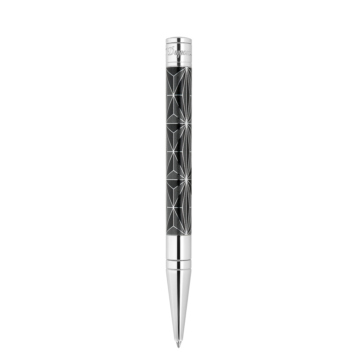 ST Dupont Kugelschreiber D Initial D Initial, Palladium, Ltd. Edt., Schwarz