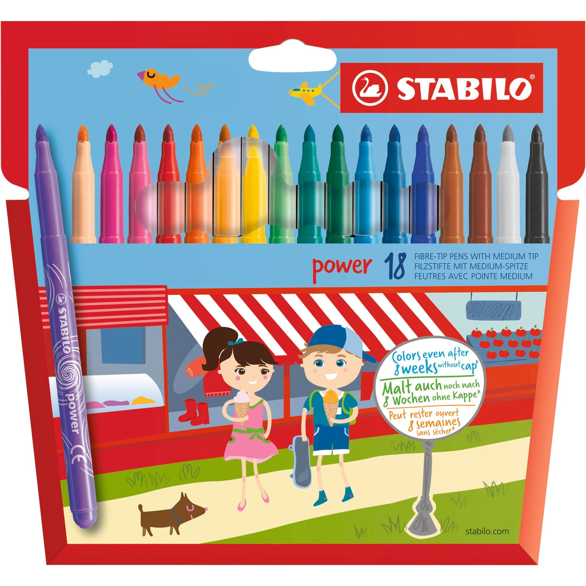 STABILO Power 18er Kartonetui – Ansicht 1