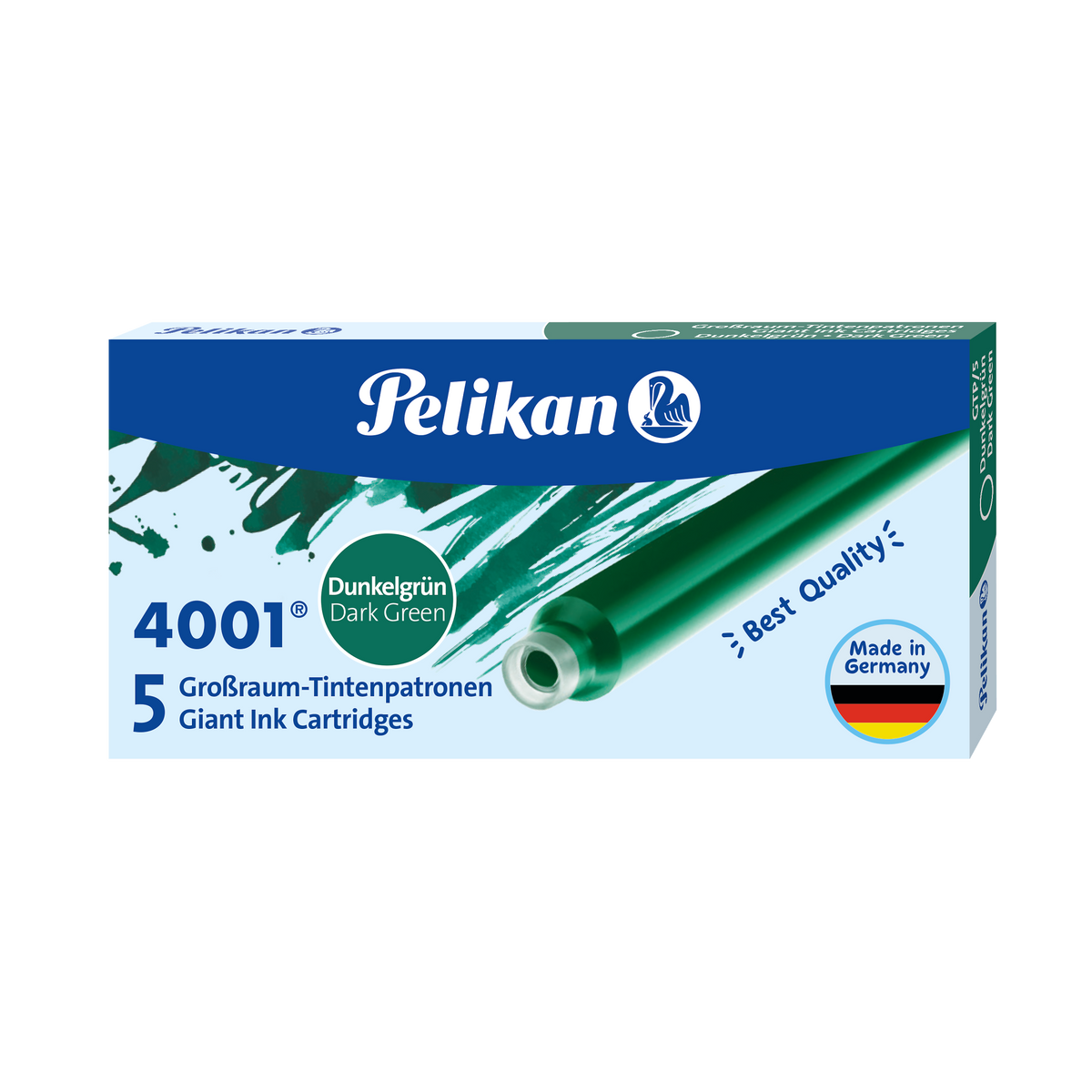 Pelikan, 4001, Großraum-Tintenpatronen GTP/5, Dunkelgrün