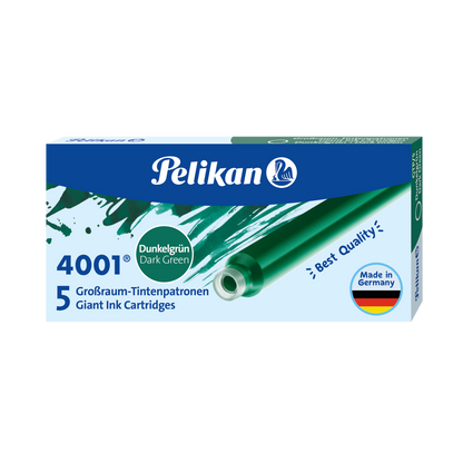 Pelikan, 4001, Großraum-Tintenpatronen GTP/5, Dunkelgrün