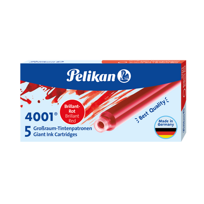 Pelikan Tintenpatronen 4001 GTP/5, Brillant-Rot