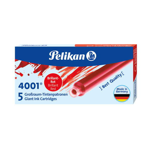 Pelikan Tintenpatronen 4001 GTP/5, Brillant-Rot