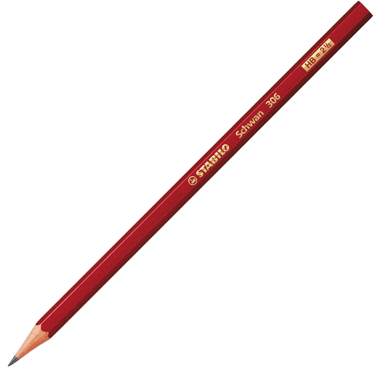 STABILO Swano 306 Härte HB Bleistift rot – Ansicht 1