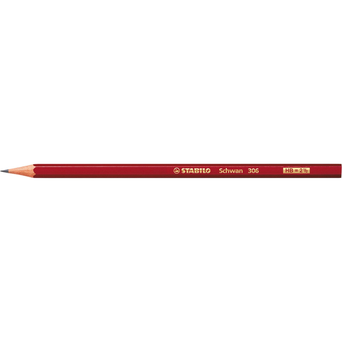 STABILO Swano 306 Härte HB Bleistift rot – Ansicht 3